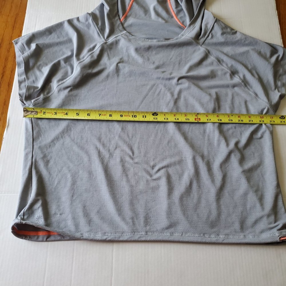 Athleta Hooded Short Sleeve Pull Over‎ Cover Up Blouse Medium - Picture 11 of 15